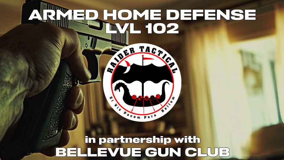 MAN HOLDING A HANDGUN OUT IN HIS HOME